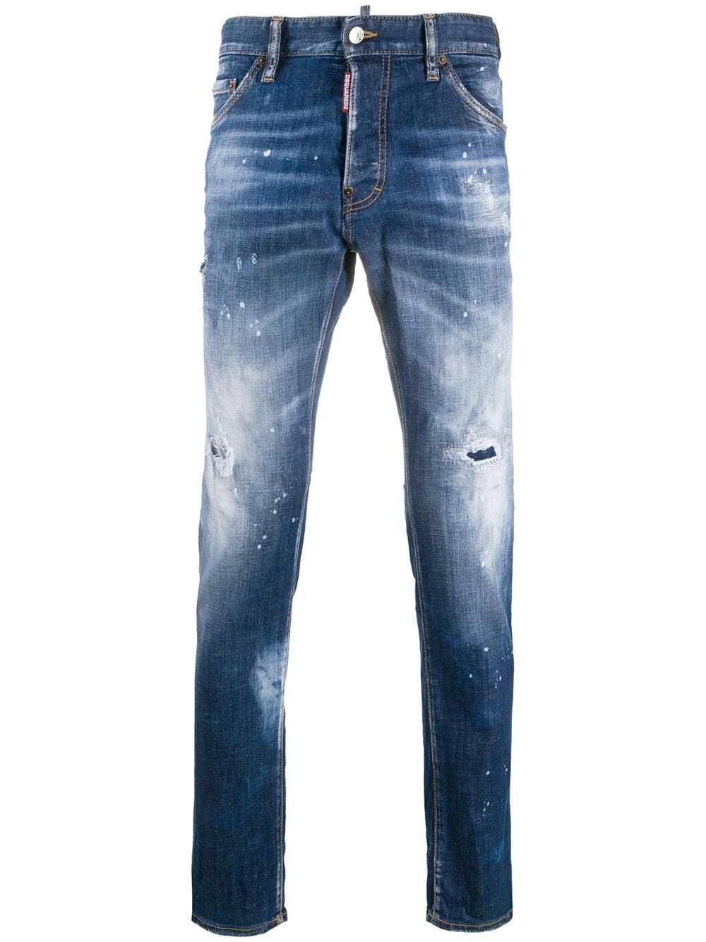 distressed slim-fit jeans - 1