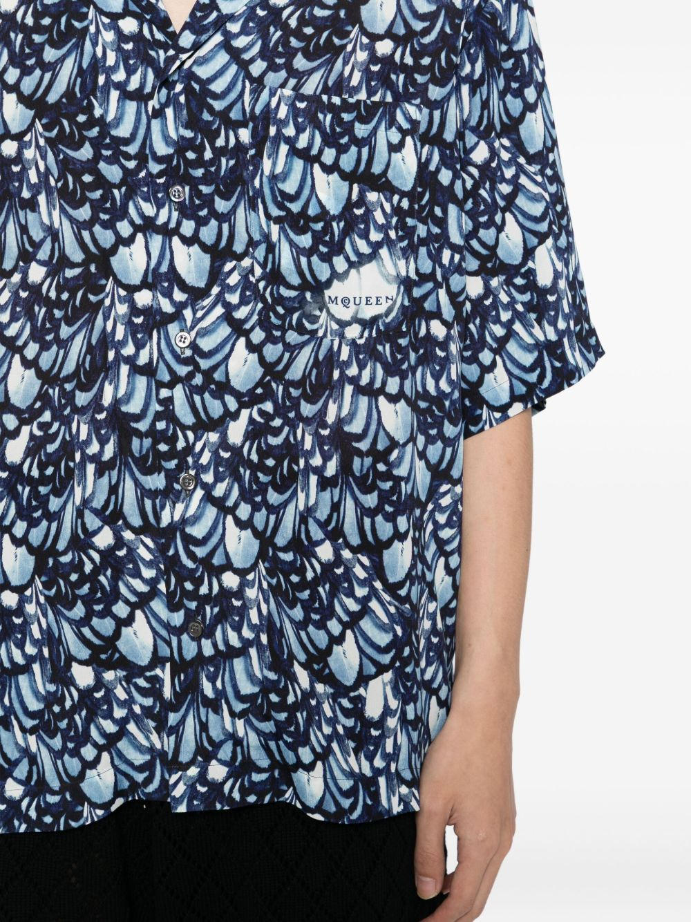 FEATHER-PRINT SHORT-SLEEVE SHIRT - 2