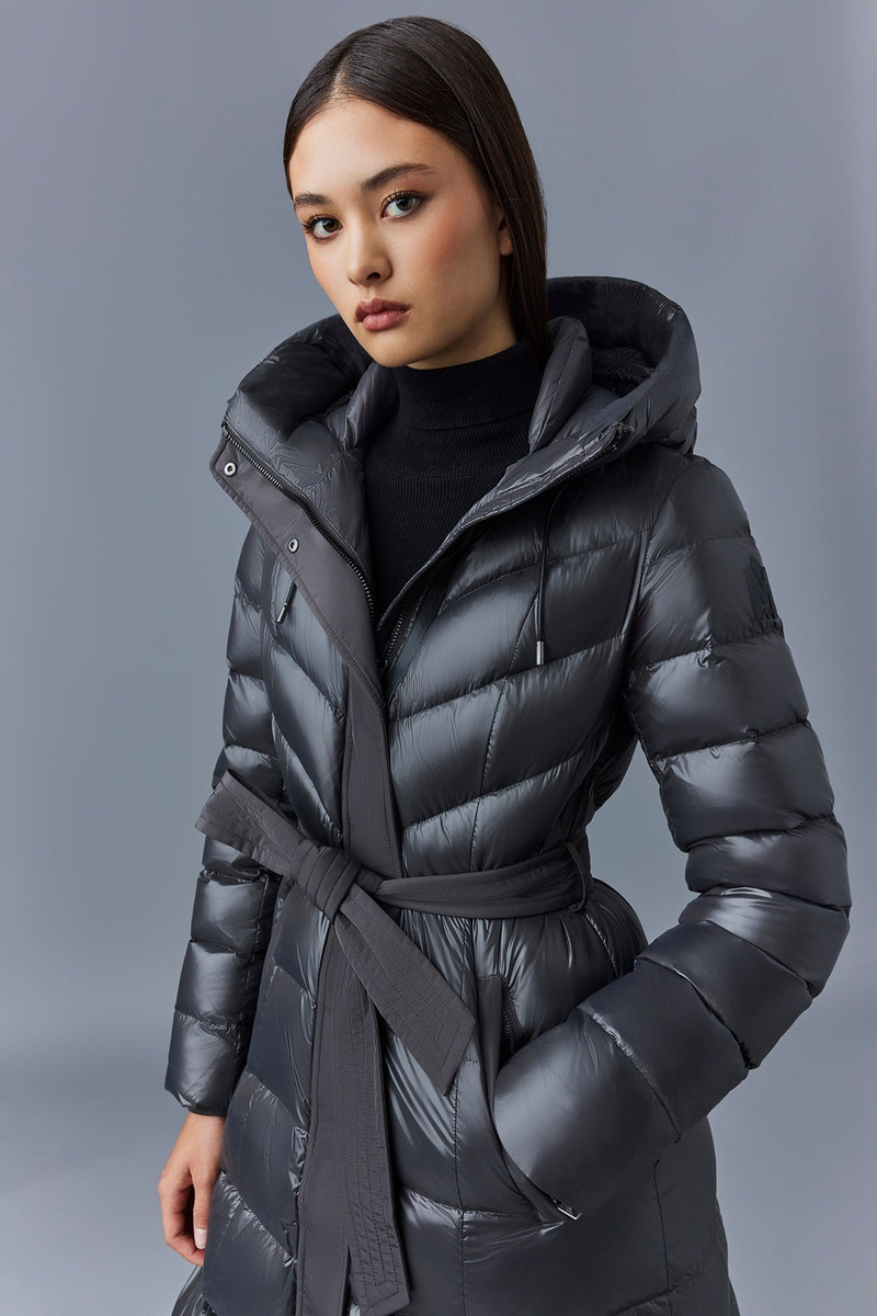 CALINA Lustrous down maxi coat 5