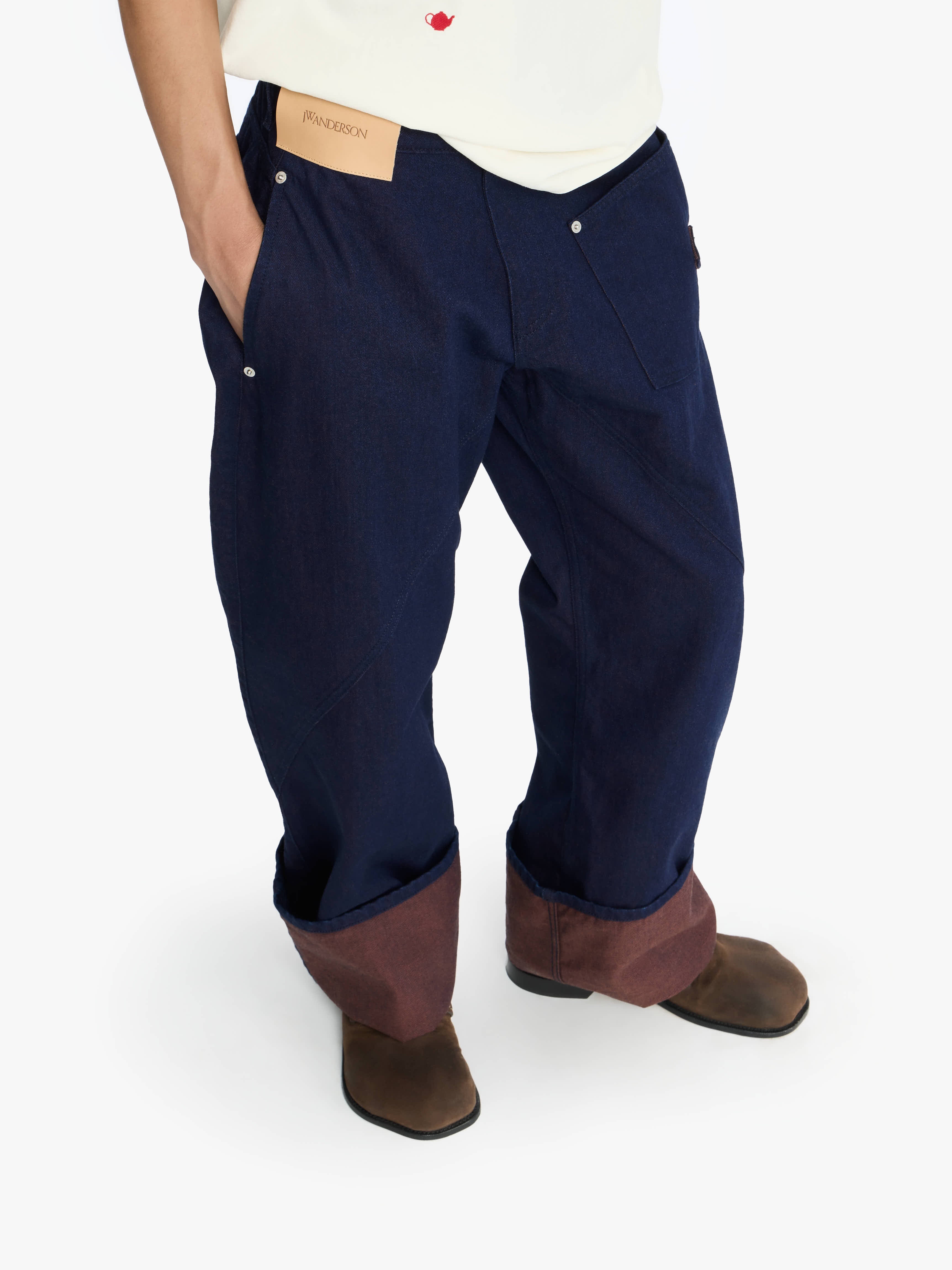 TURN UP TWISTED WORKWEAR JEANS - 4