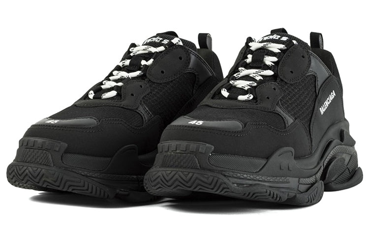 (WMNS) Balenciaga Triple S 'Black' 524036W2CA11000 - 3