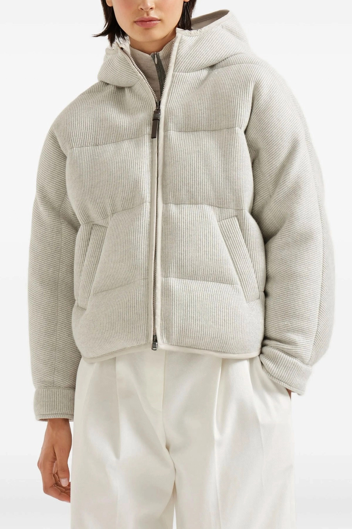 Lame wool down jacket - 2