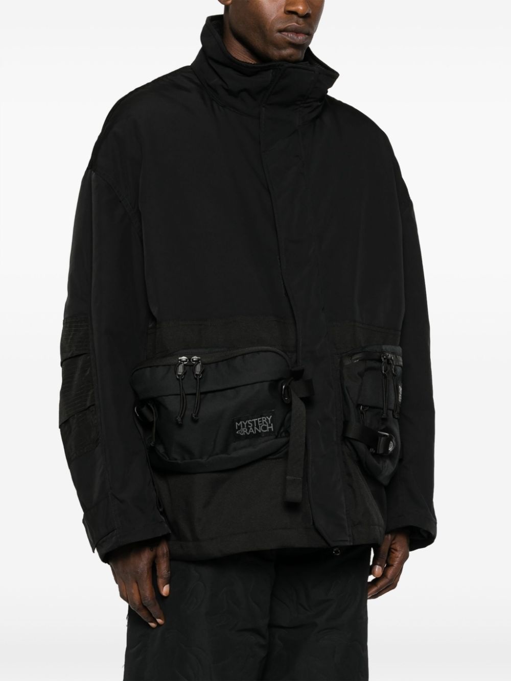 pouch-pocket panelled jacket - 3