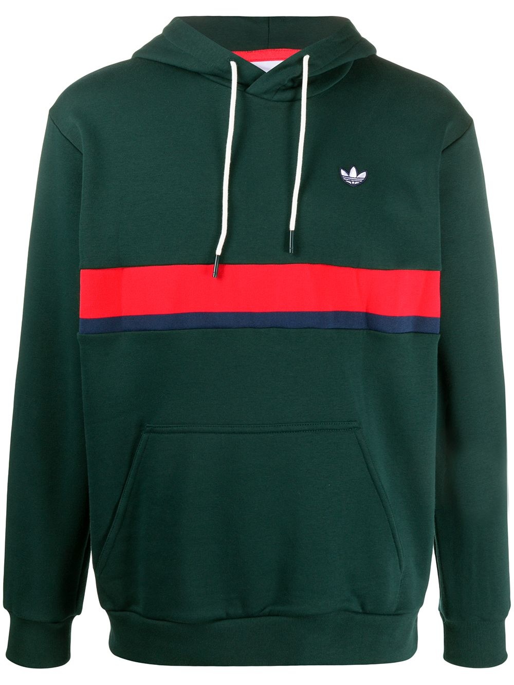 striped detail hoodie - 1