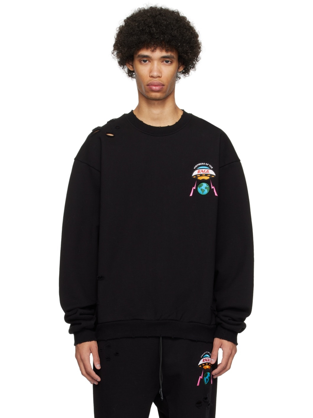 【関税込み】Members of the Rage スウェットシャツ MEMBERS OF THE RAGE illustration-print Cotton Sweatshirt
