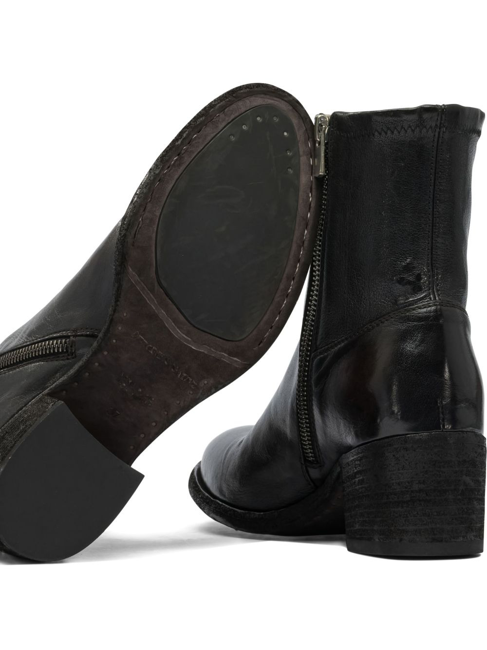 55mm zip-detail leather boots - 3