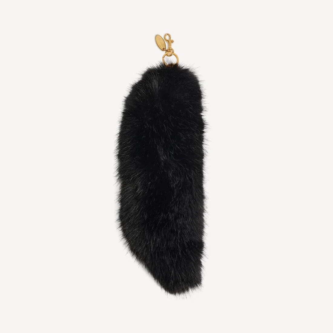 Women's Charm/keychain Faux Fur Tail in Black - 1