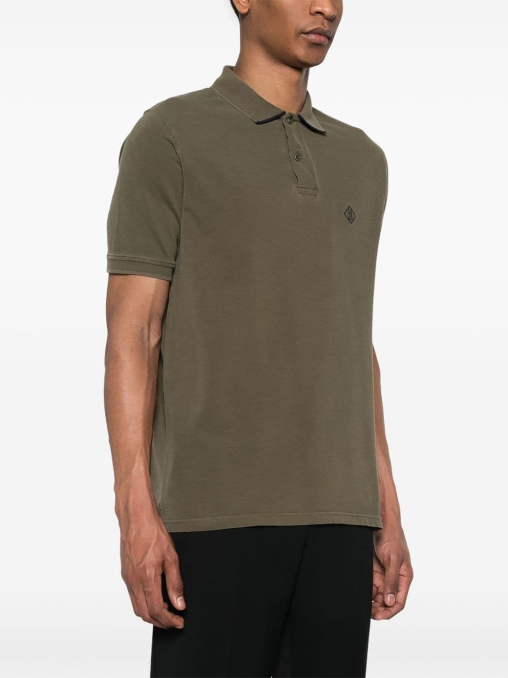 embroidered-logo polo shirt - 3