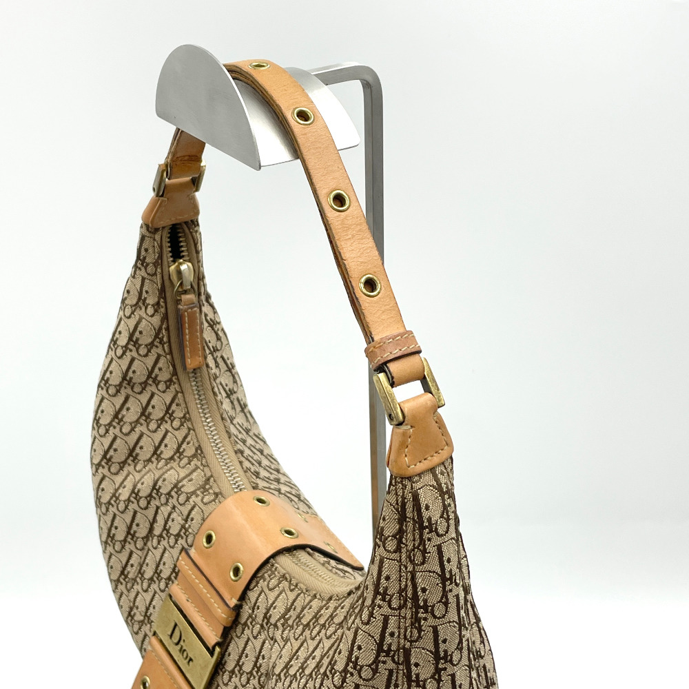 Christian - Christian Dior Street Chic Beige Fabric Hobo Bag - 9