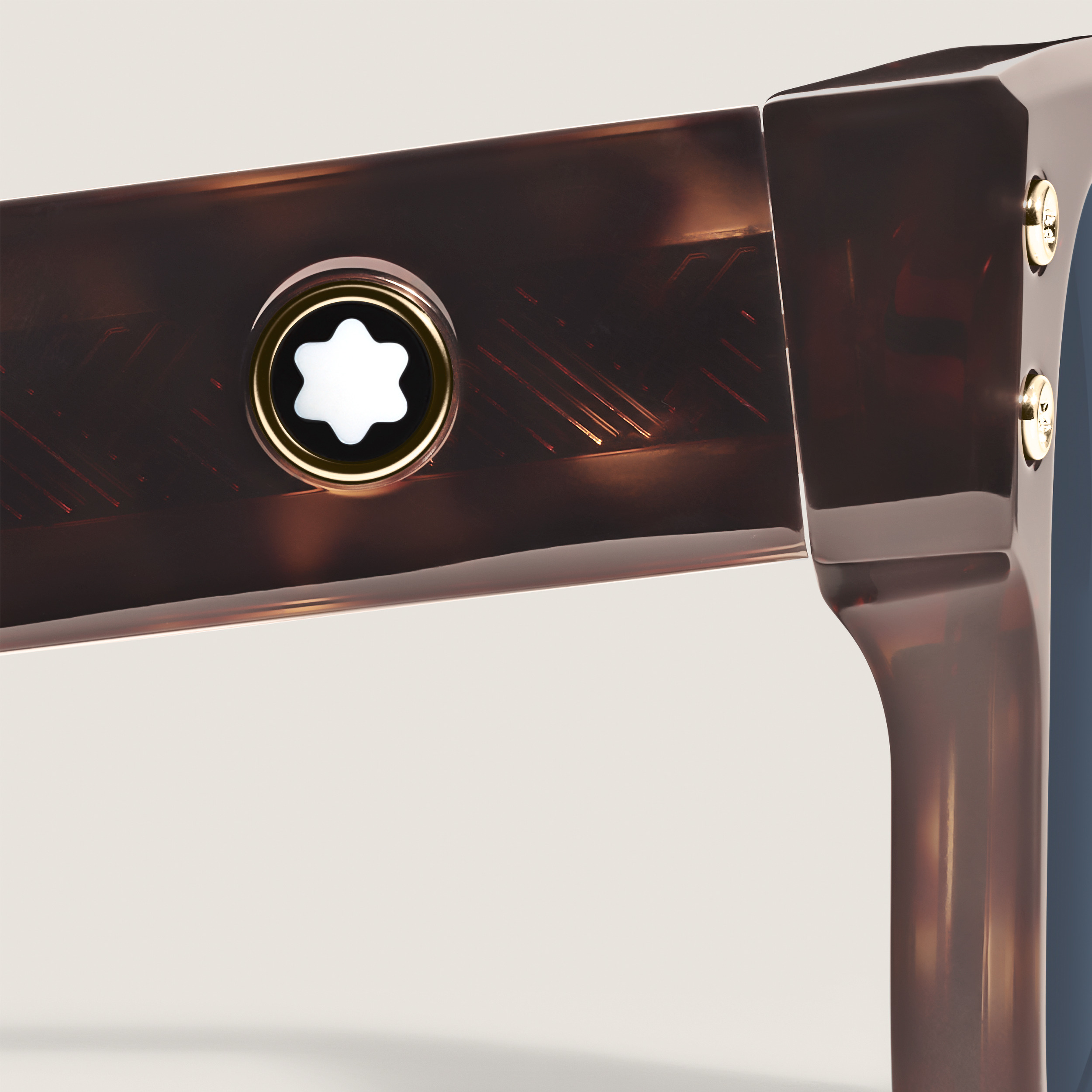 Squared Sunglasses with Havana Coloured Acetate Frame - 3