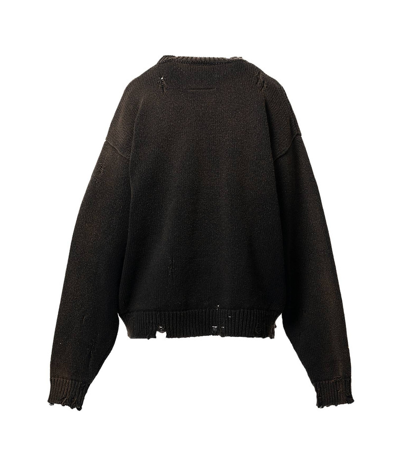 Orange Jacquard Knit Sweater 18