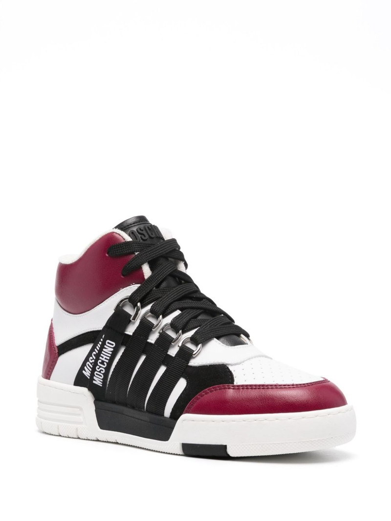 Moschino logo-tape sneakers outlook