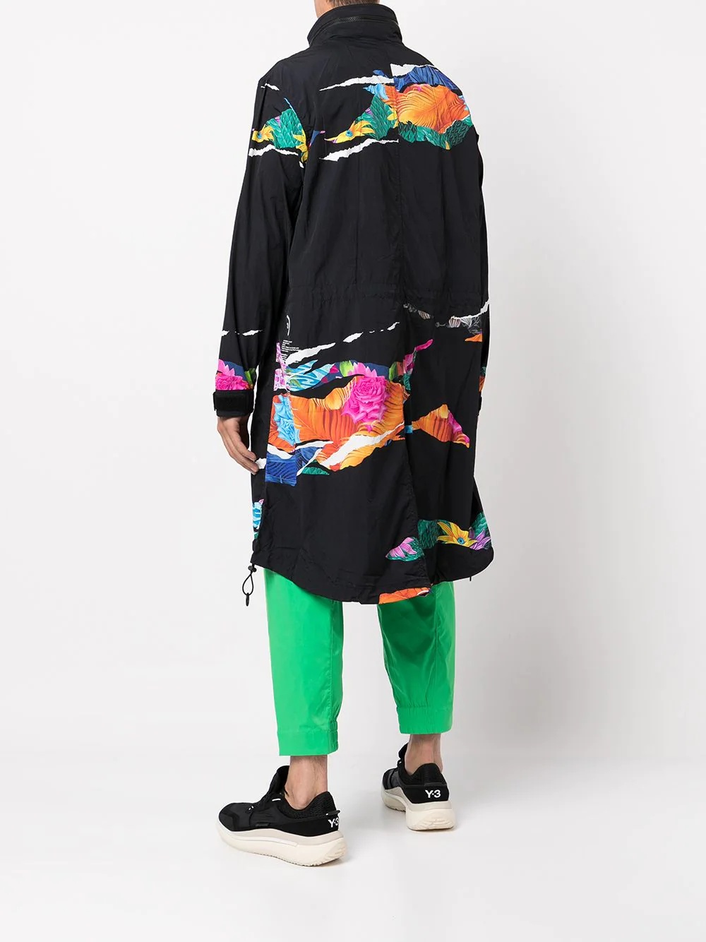 AOP graphic print midi coat - 4