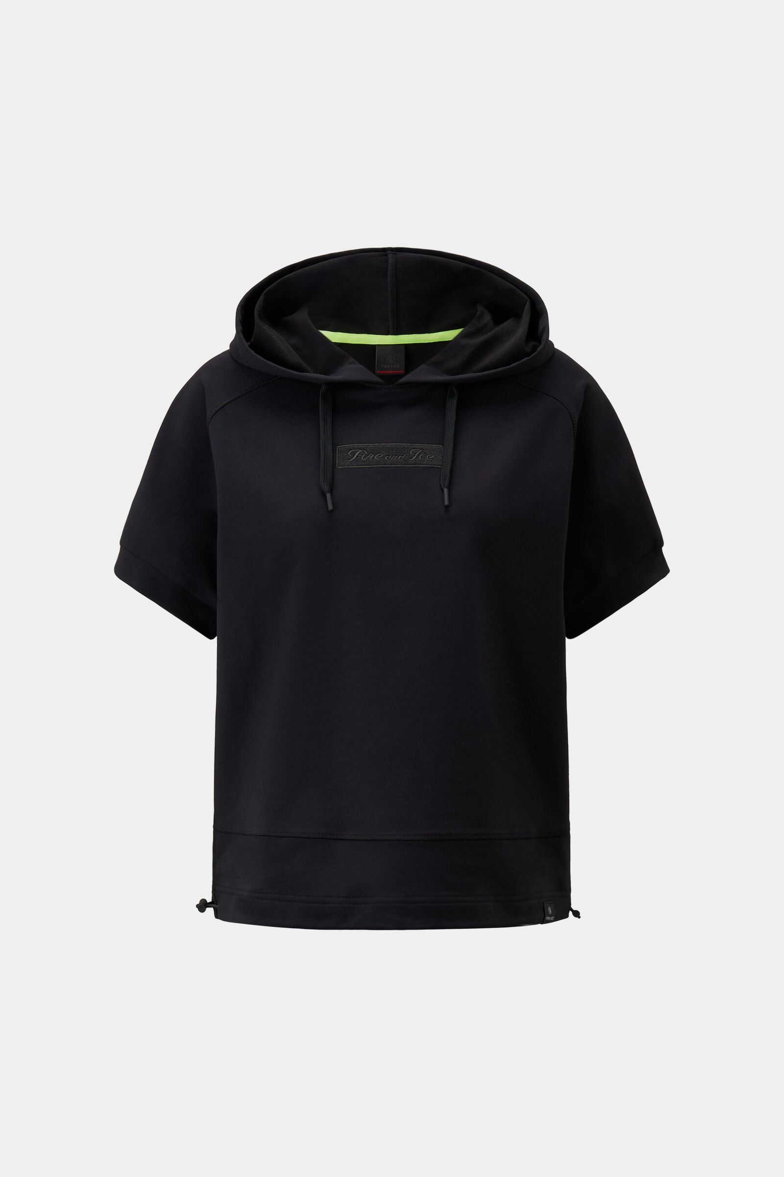 Sharon short-sleeved hoodie in Black - 6