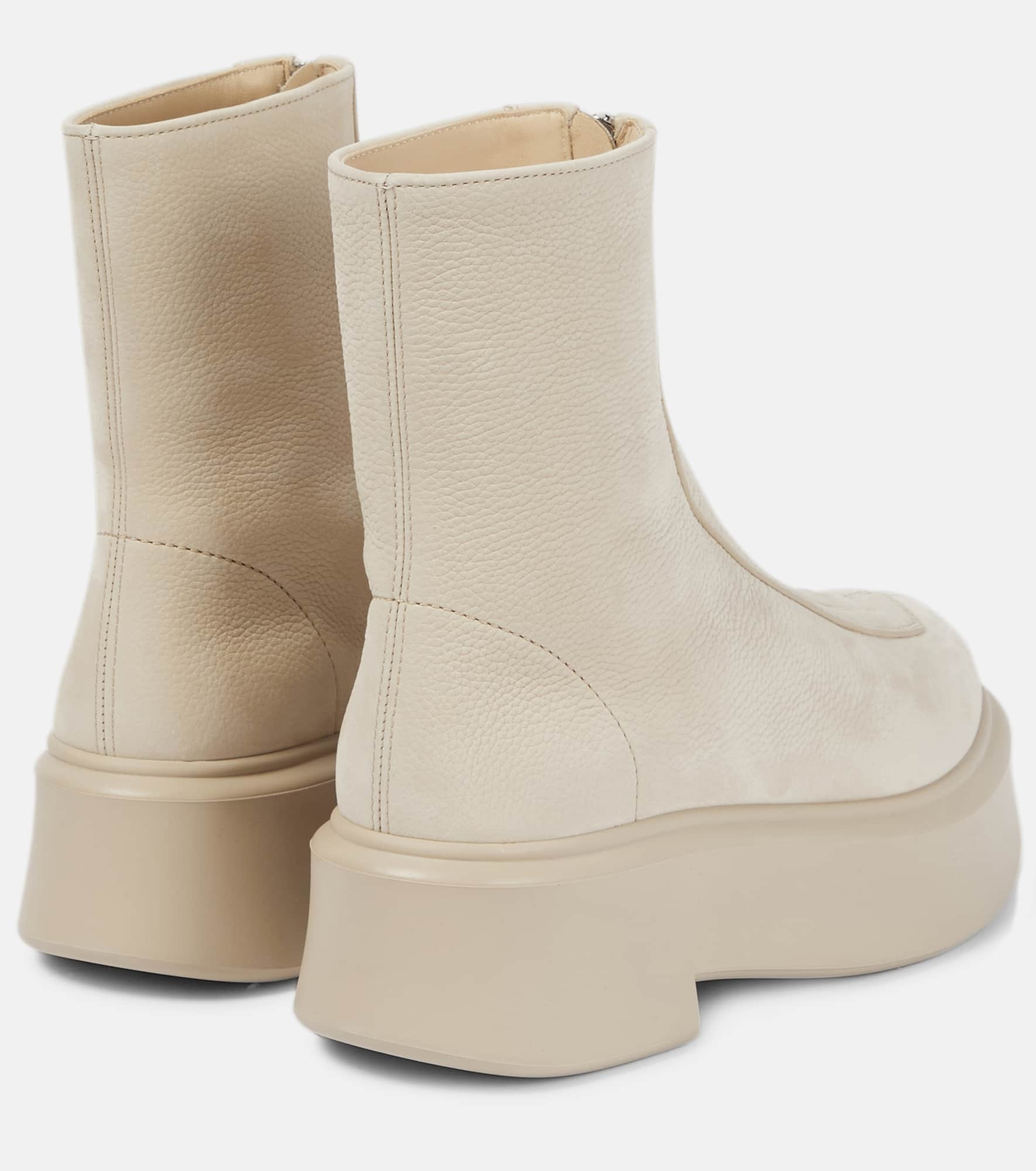 Zipped 1 leather ankle boots - 3