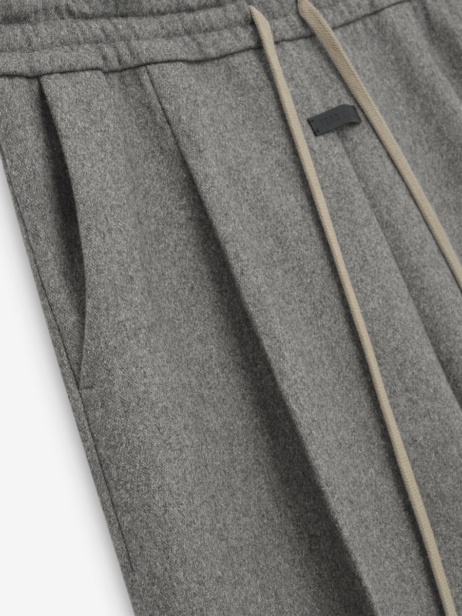 Melange Wool Wide Leg Pant - 3
