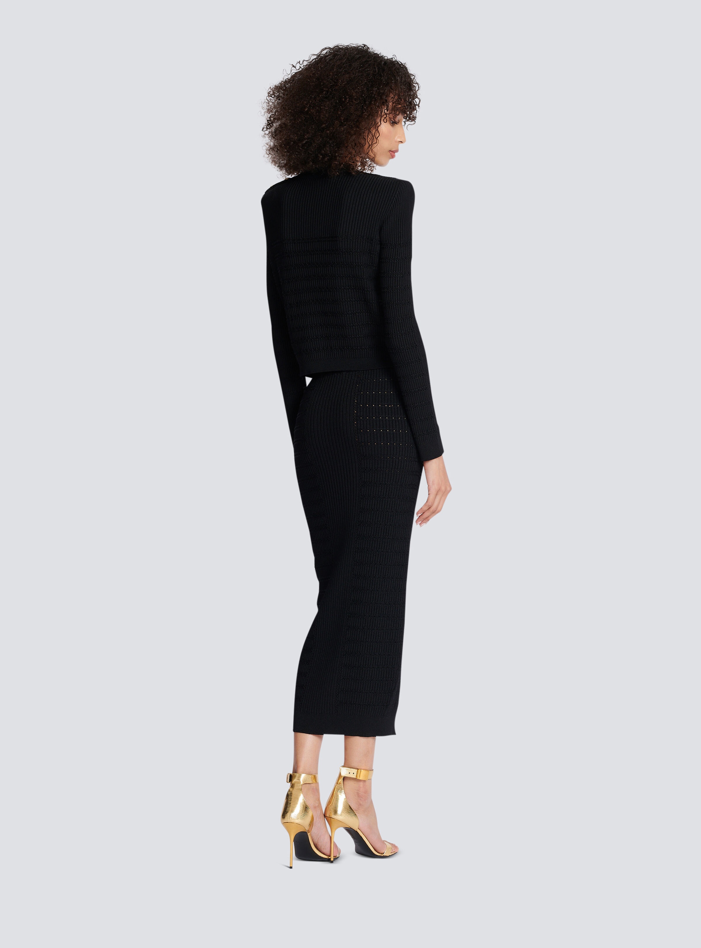 Knit jumper with gold buttons - 4
