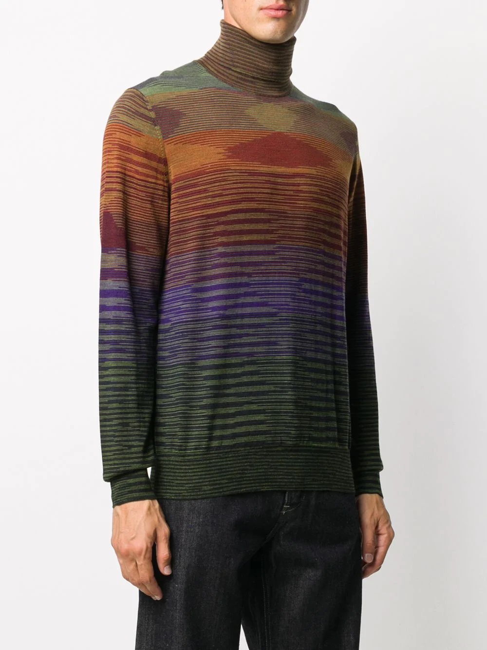 abstract high-neck jumper - 3