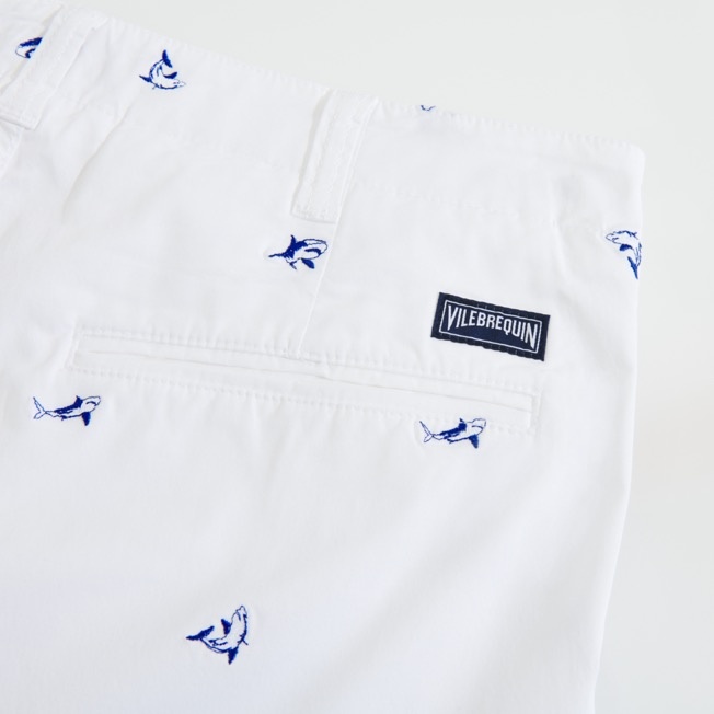 Men Chino embroidered Bermuda Shorts 2009 Les Requins - 9