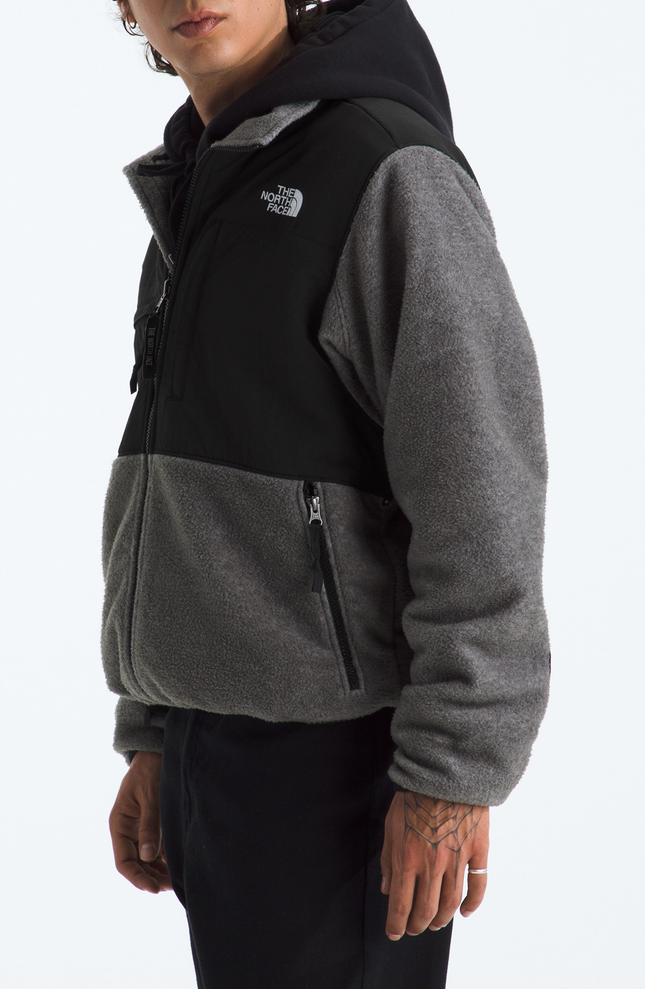 The North Face Retro Denali Jacket in Tnf Mid Grey Heather/Black at Nordstrom - 3