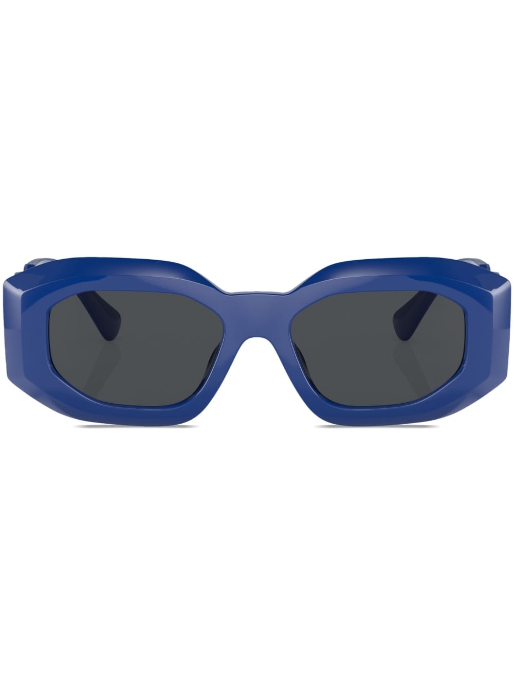 logo-plaque geometric-frame sunglasses - 1