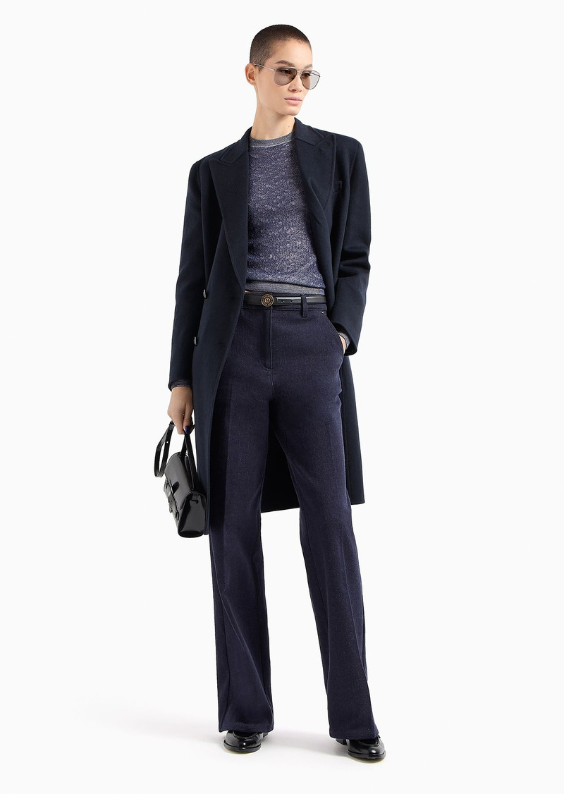 GIORGIO ARMANI Double-breasted coat in virgin wool outlook