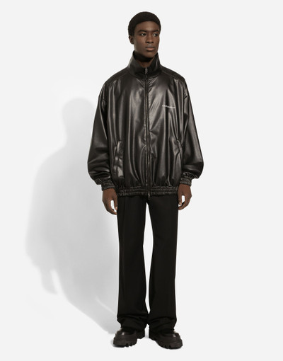 Dolce & Gabbana Faux leather bomber jacket outlook