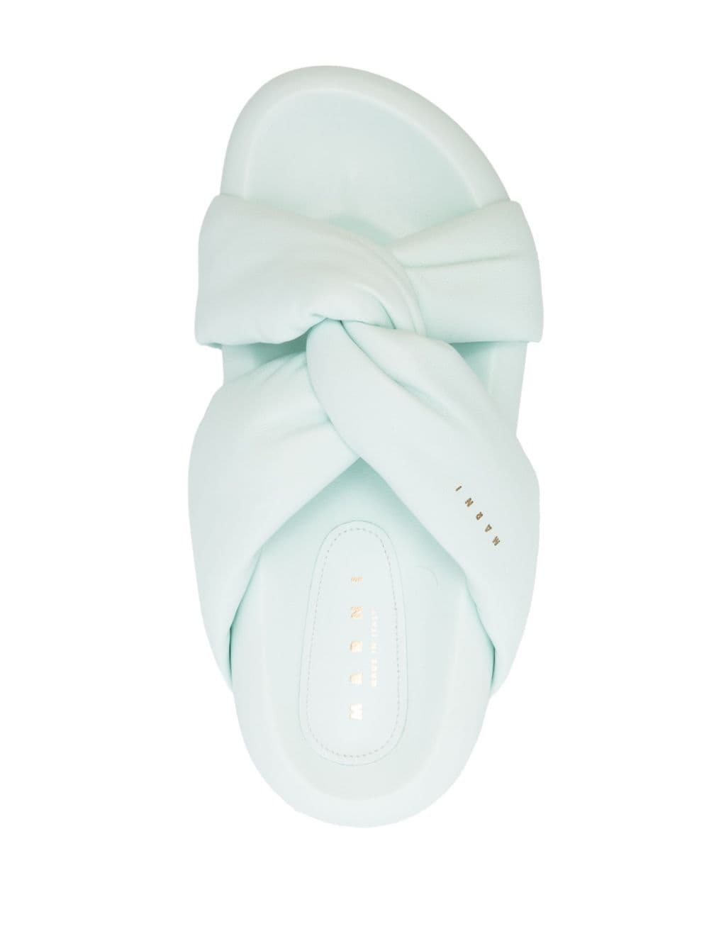 Bubble twist-detail leather slides - 4