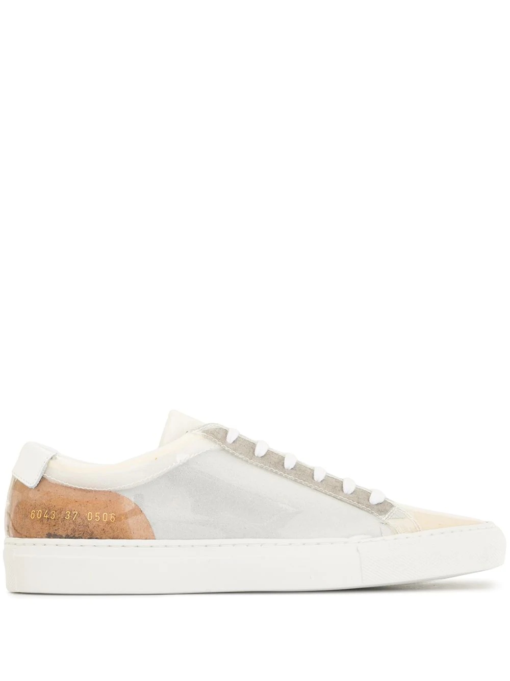 low top contrast panel sneakers - 1