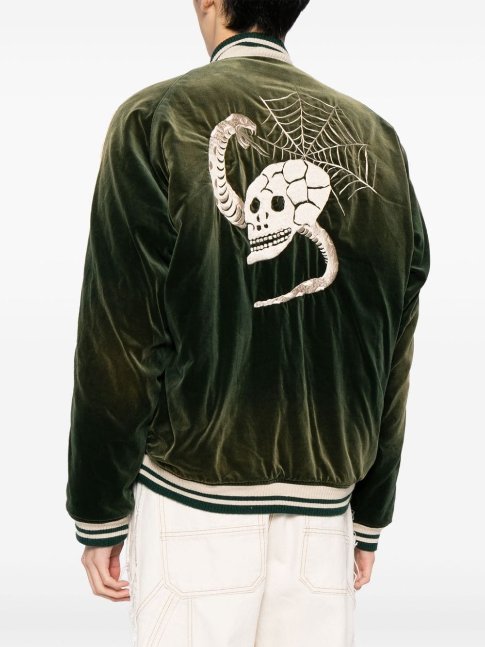 Souvenir velvet bomber jacket - 4