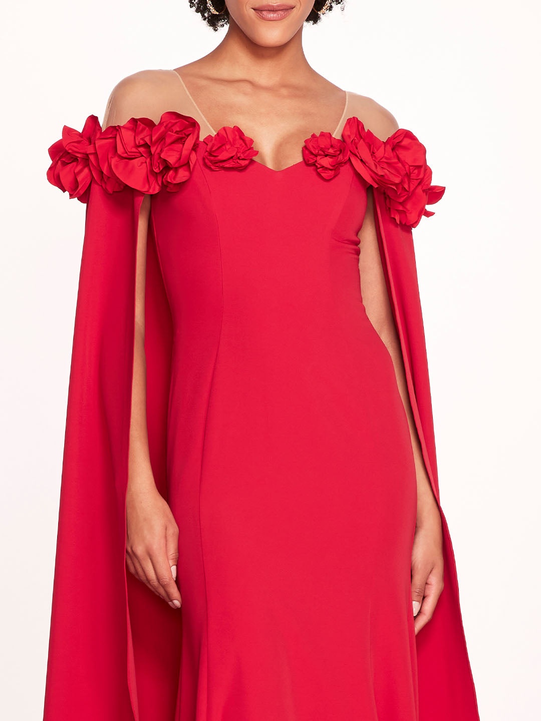 OFF SHOULDER ILLUSION GOWN - 4