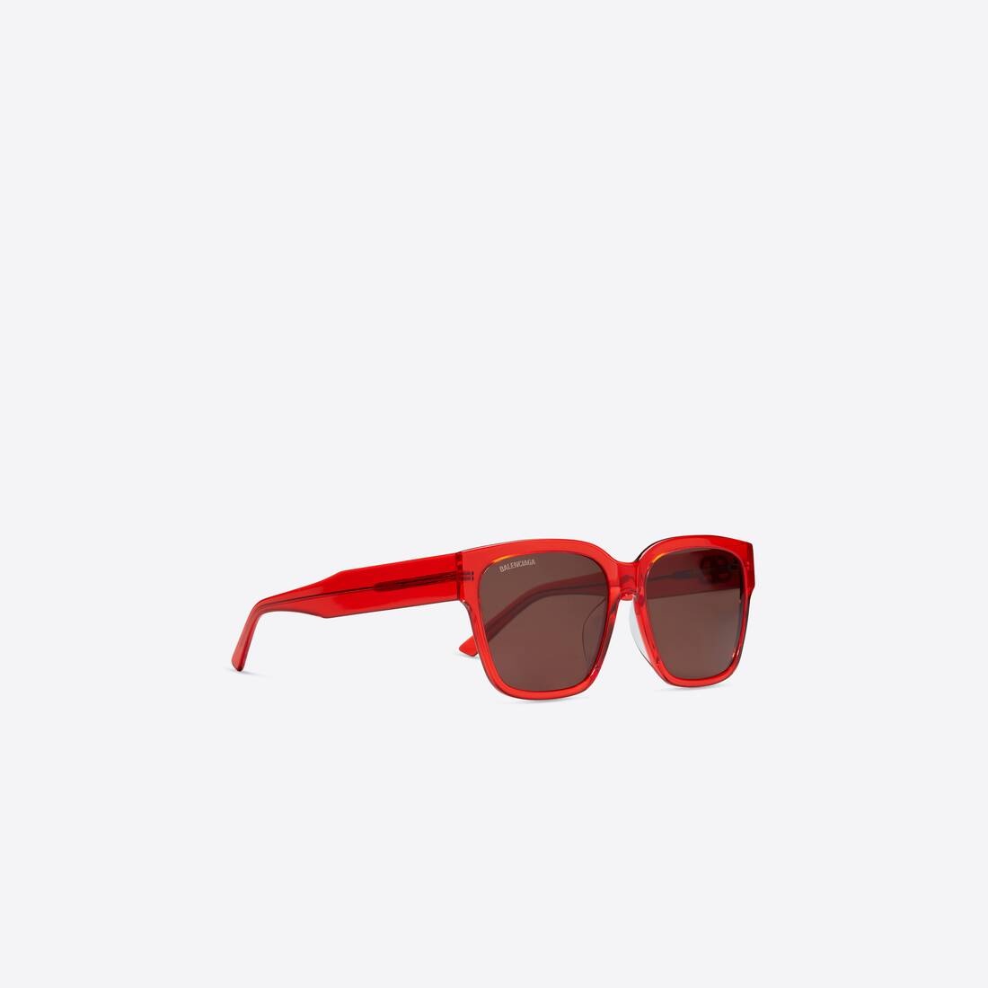 Women's Flat Square Sunglasses in Red - 3