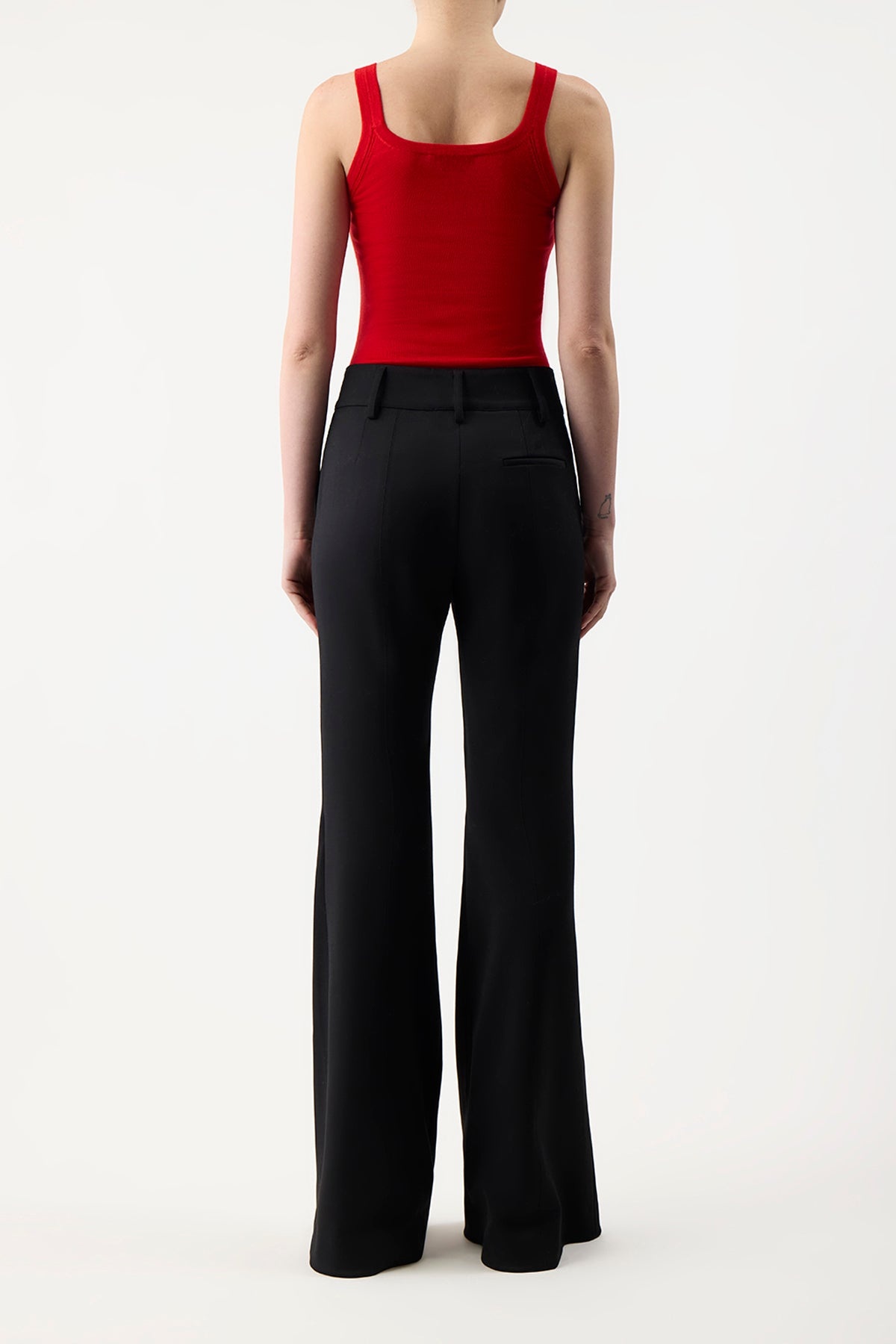 Toby Tank in Red Topaz Silk Cashmere - 4