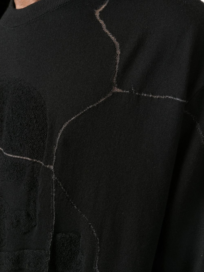 cracked-effect wool jumper 5