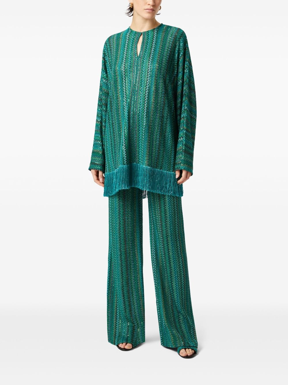 zigzag-print blouse - 2