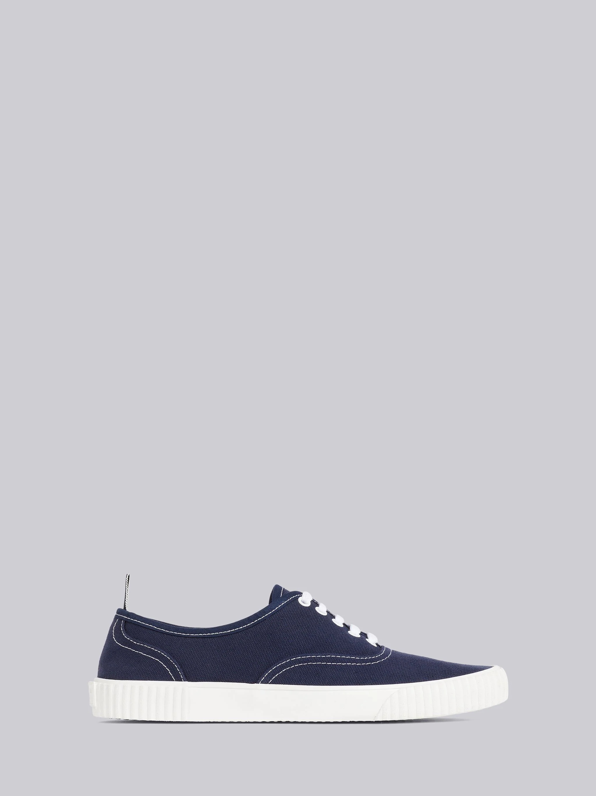 Navy Cotton Canvas Heritage Sneaker - 1