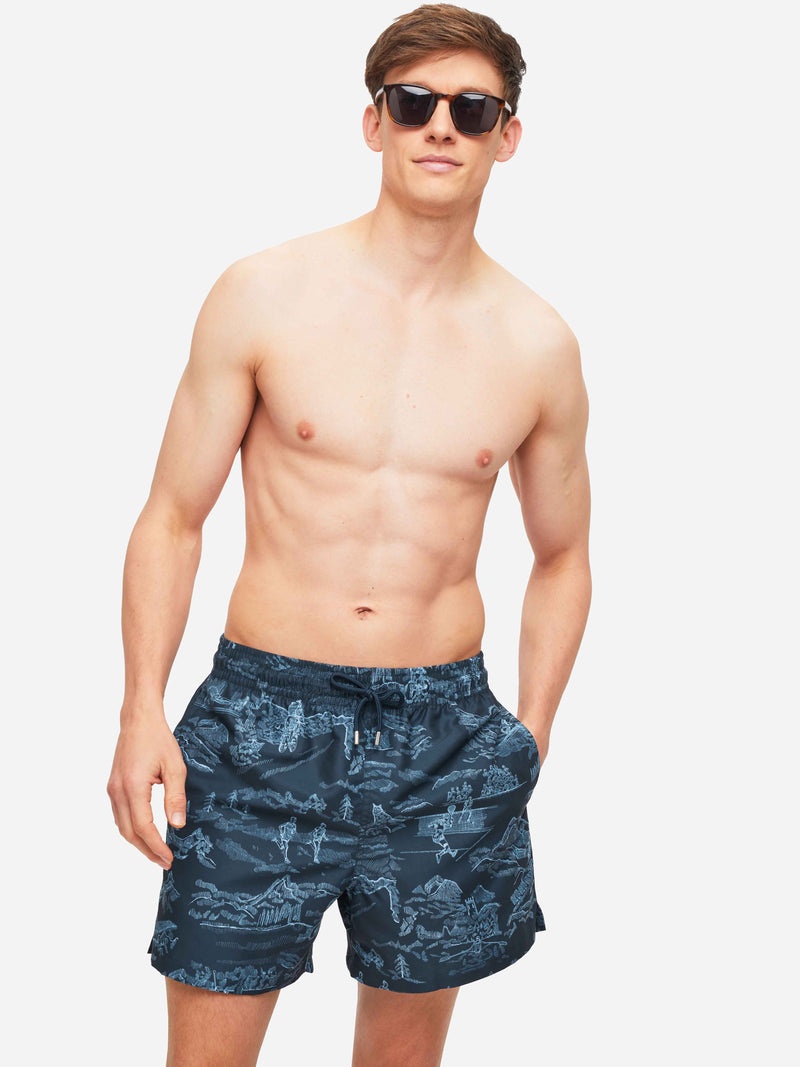Men's Short Swim Shorts Maui 49 Navy - 2