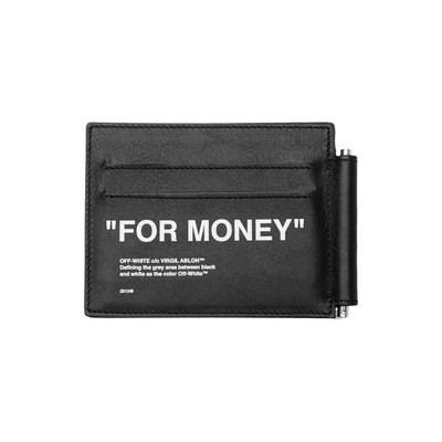 Off-White Off-White Quote Bill Clip Wallet 'Black/White' outlook