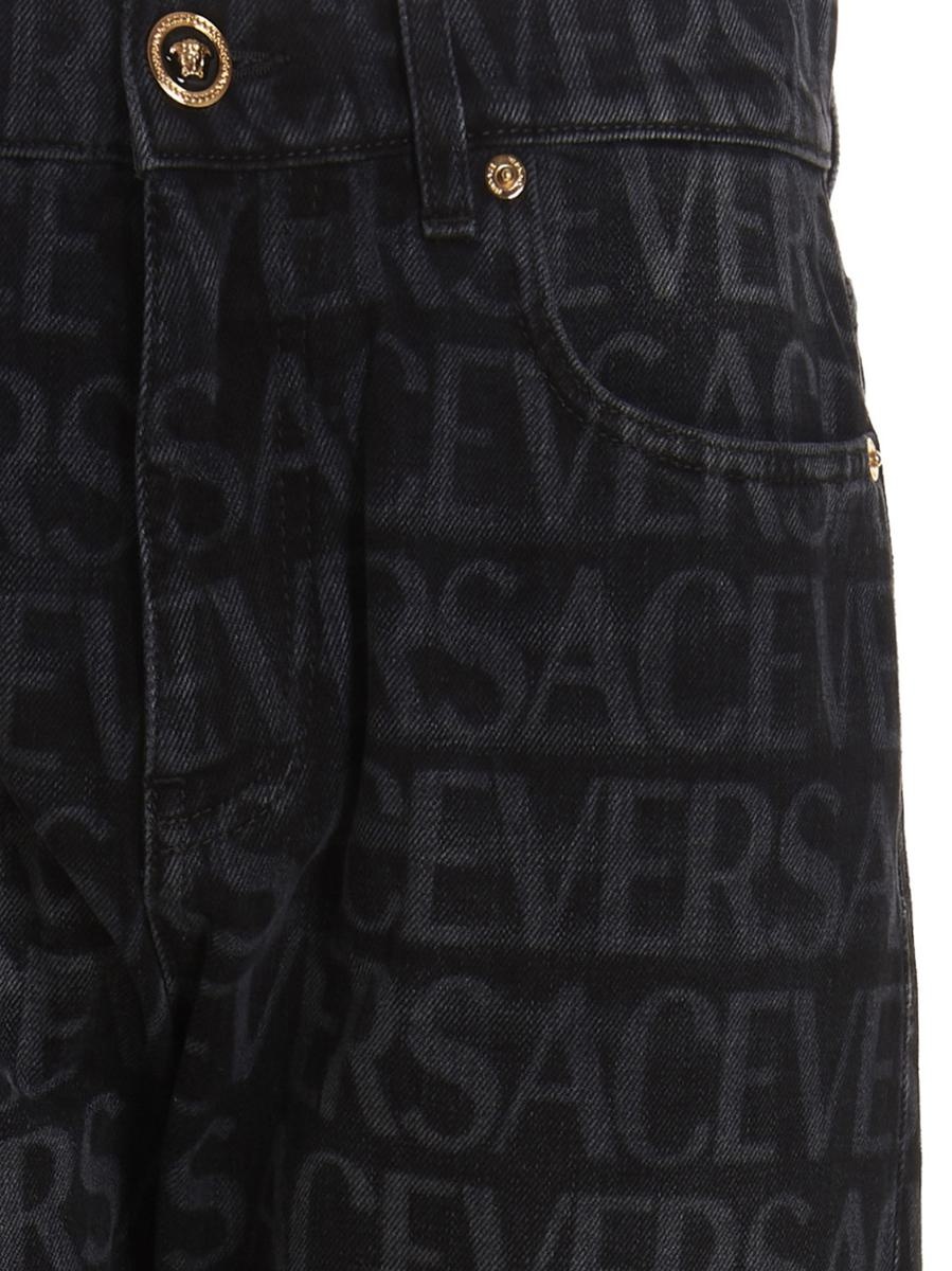 VERSACE LOGO PRINT JEANS - 3