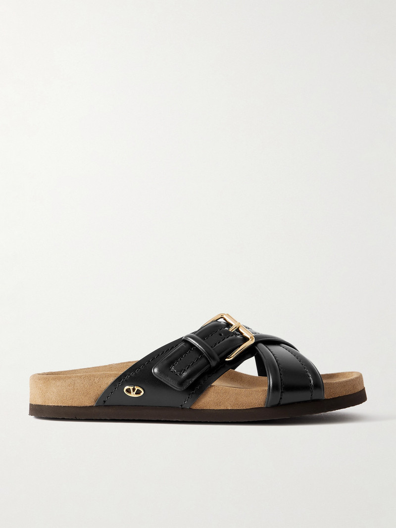 Fussfriend Buckled Leather Slides 1