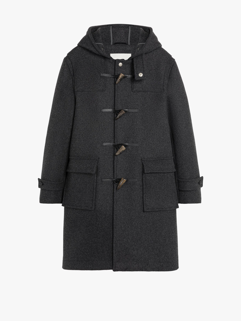 WEIR GREY WOOL DUFFLE COAT 1