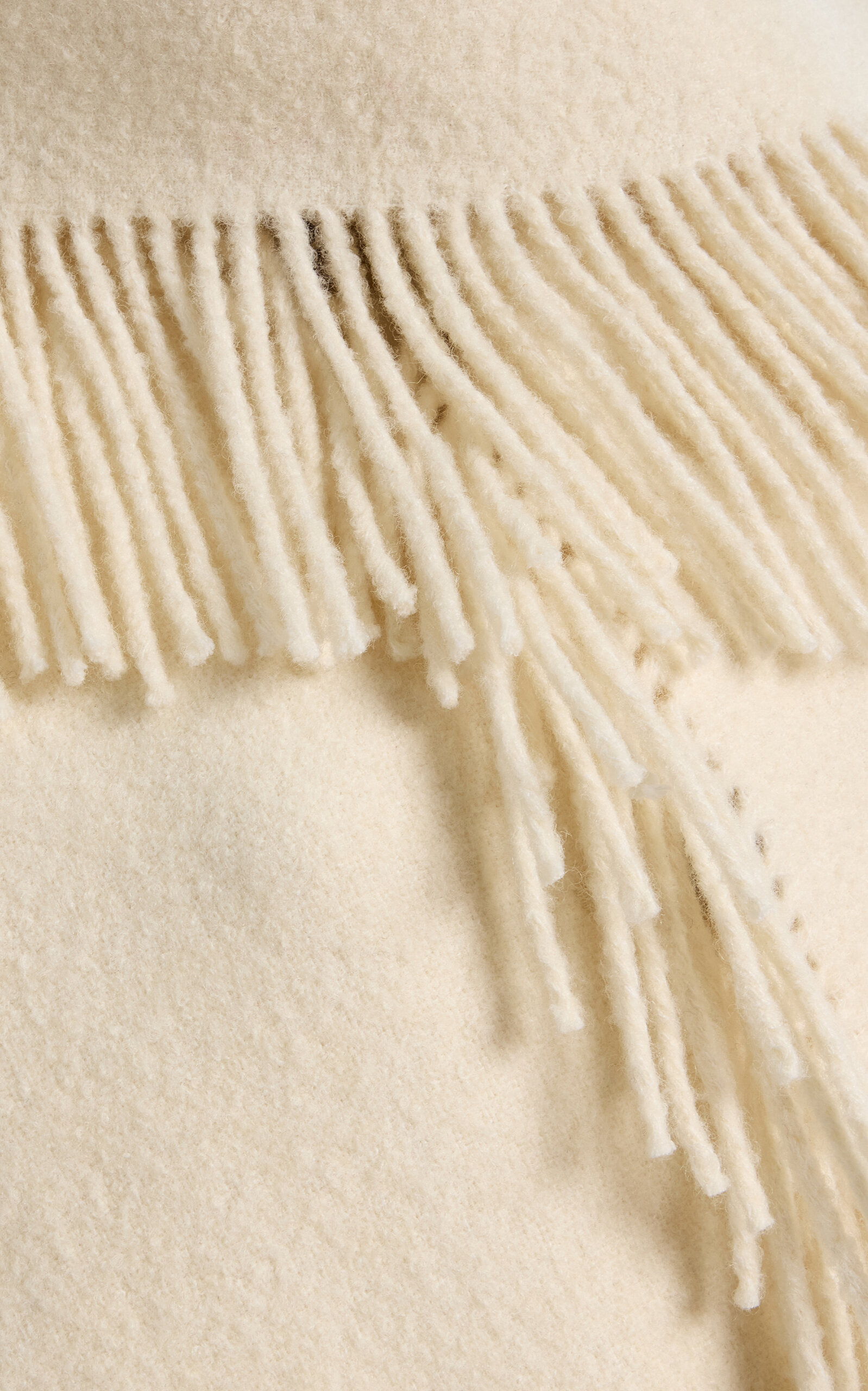 Fringed Wool Scarf Jacket ivory - 5