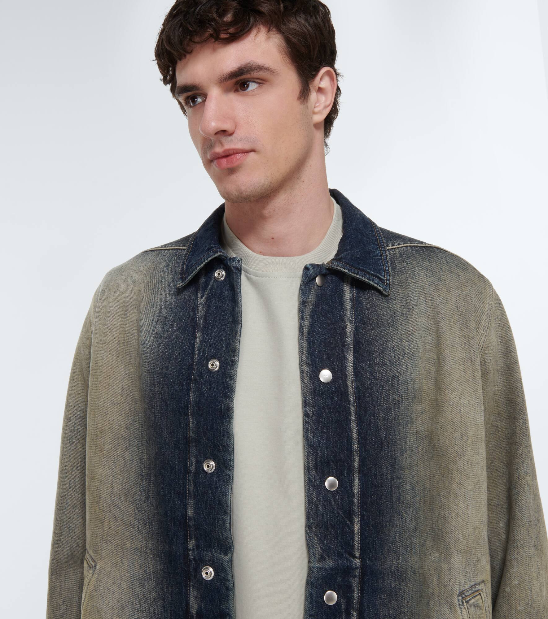 Faded denim shirt jacket - 5