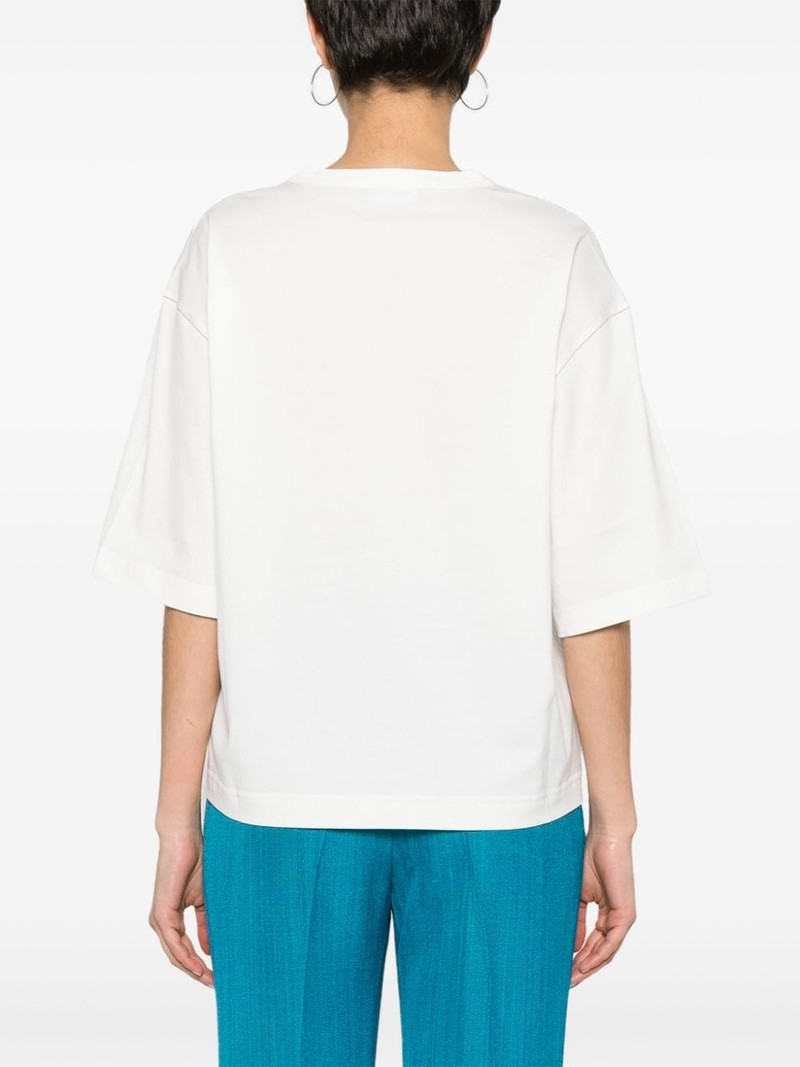 chain-detailed cotton T-shirt 4
