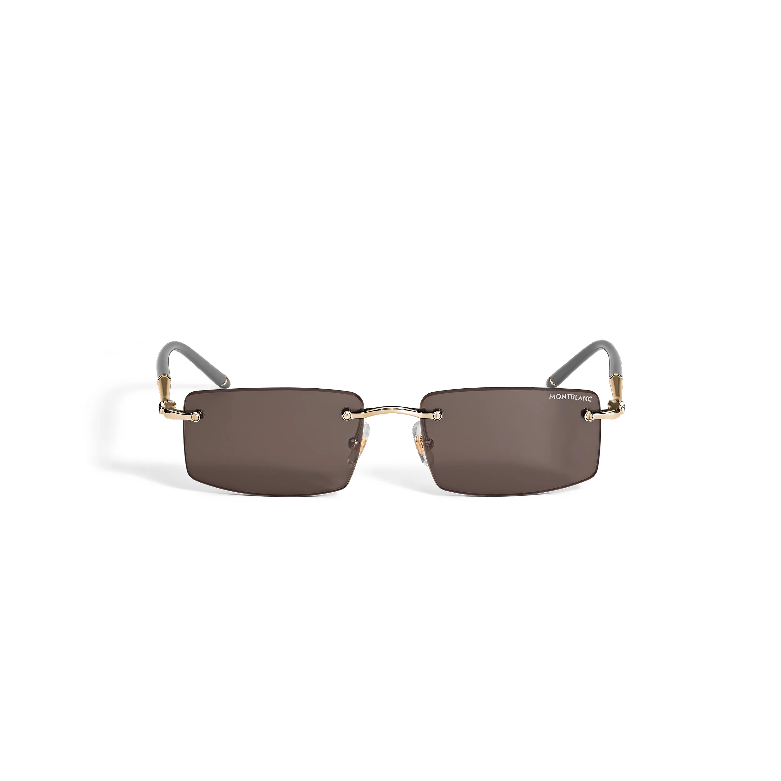 RECTANGULAR SUNGLASSES WITH GOLD COL METAL FRAME - 1
