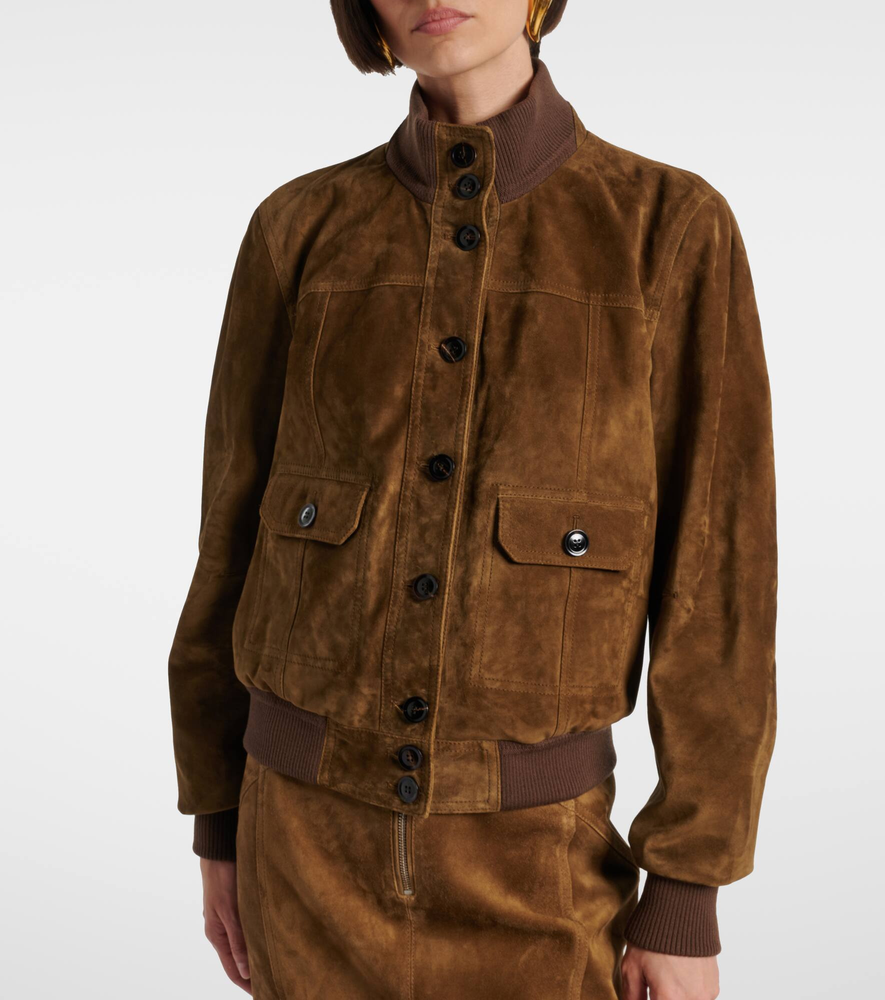 Suede bomber jacket - 7