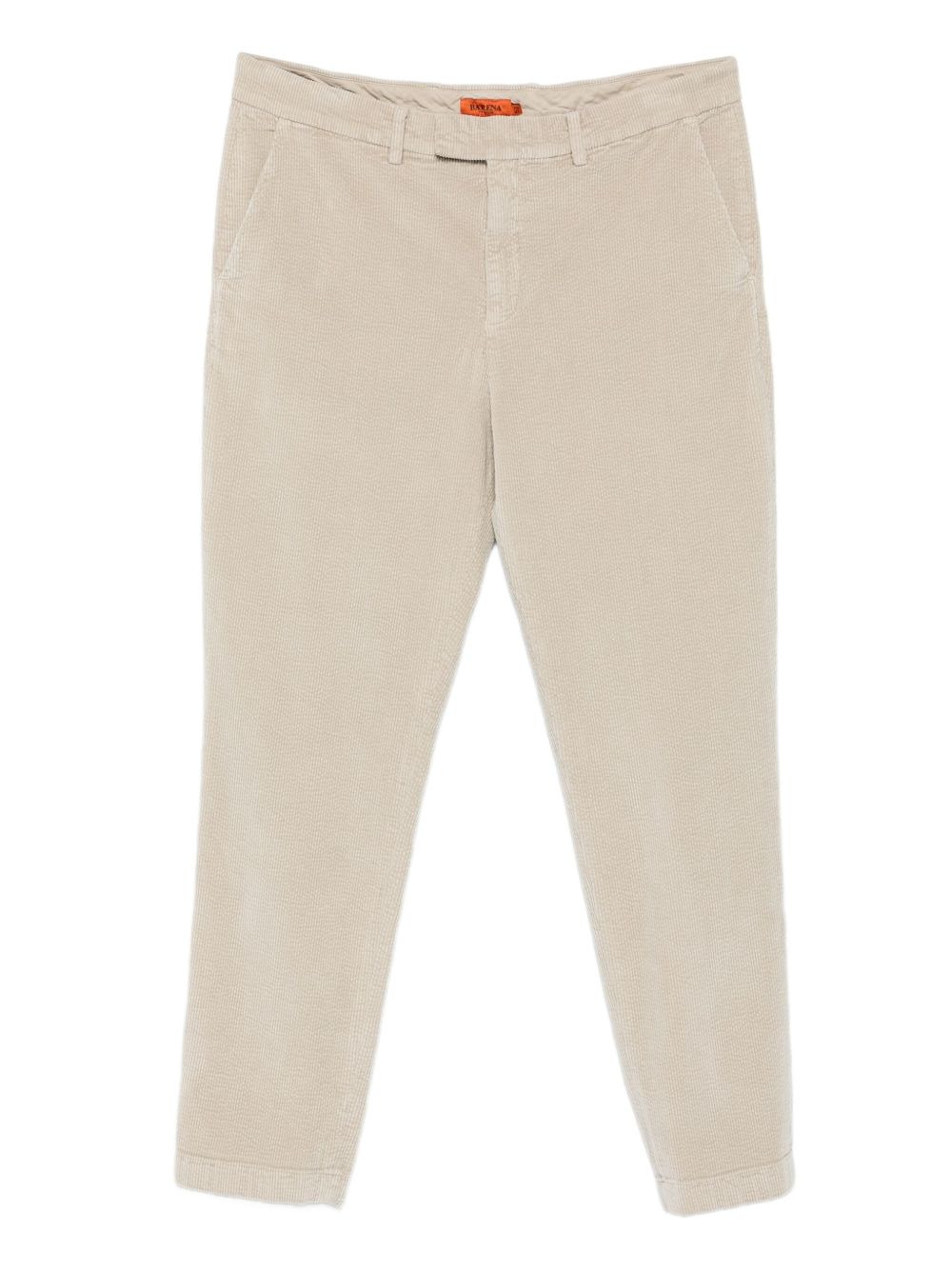 slash-pocket corduroy trousers - 1