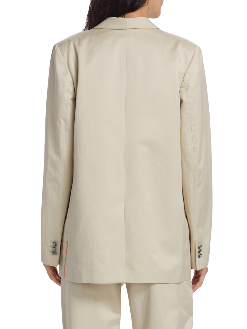 Women's Blaire Relaxed Cotton Blazer - Camel 5
