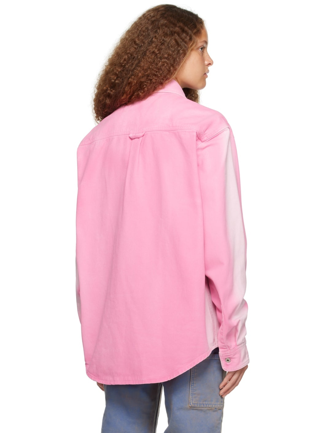 Pink Faded Denim Jacket - 3