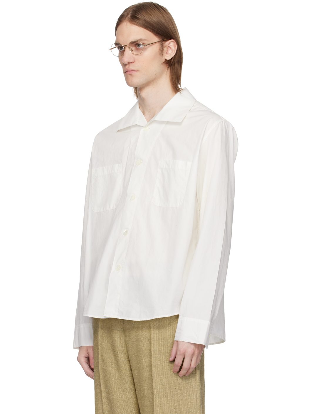 White Funnel Shirt - 4
